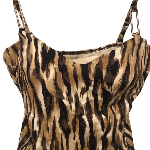 One Piece Animal Print Bathing Suit Swimwear By Sea Queen Size 12 - Picture 3 of 5